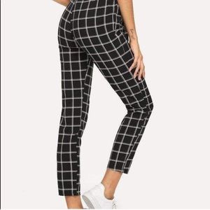 Cropped Plaid Pants